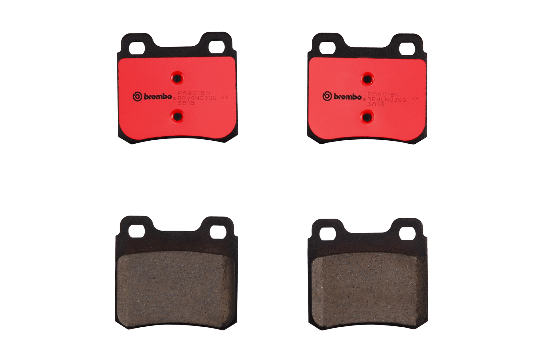 SAAB Disc Brake Pad Set - Rear (Ceramic) 32017603 - Brembo P59018N